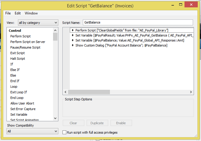 PayPal for FileMaker