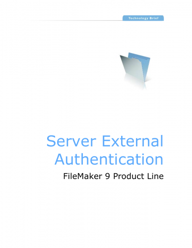 More information about "External Server 9 Authentication"