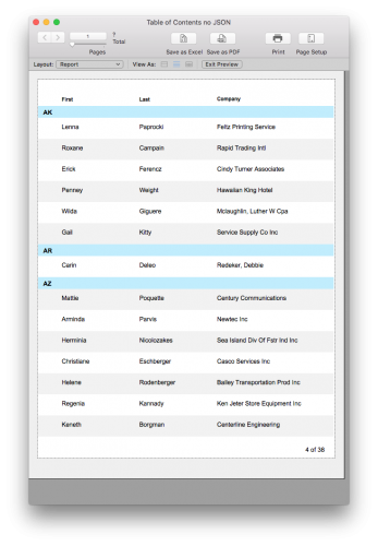 More information about "Table of Contents"