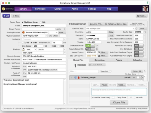 More information about "Symphony Server Manager"