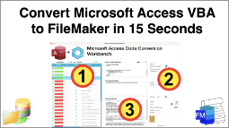 Convert Microsoft Access VBA to FileMaker in 15 Seconds Video